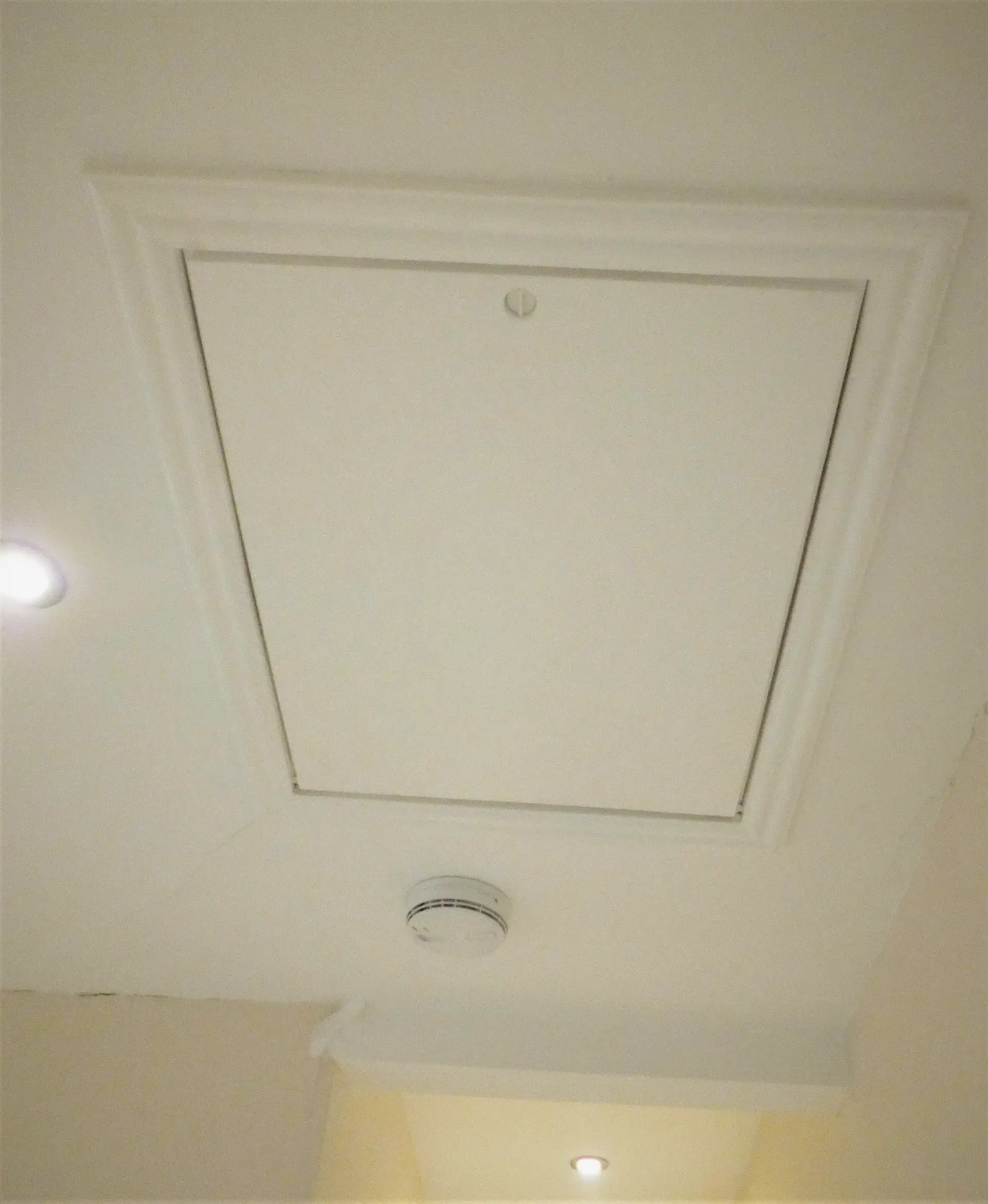 White plastic loft hatch